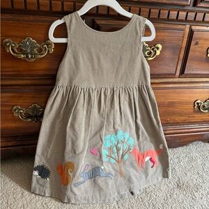 Adorable woodland animal corduroy pinafore